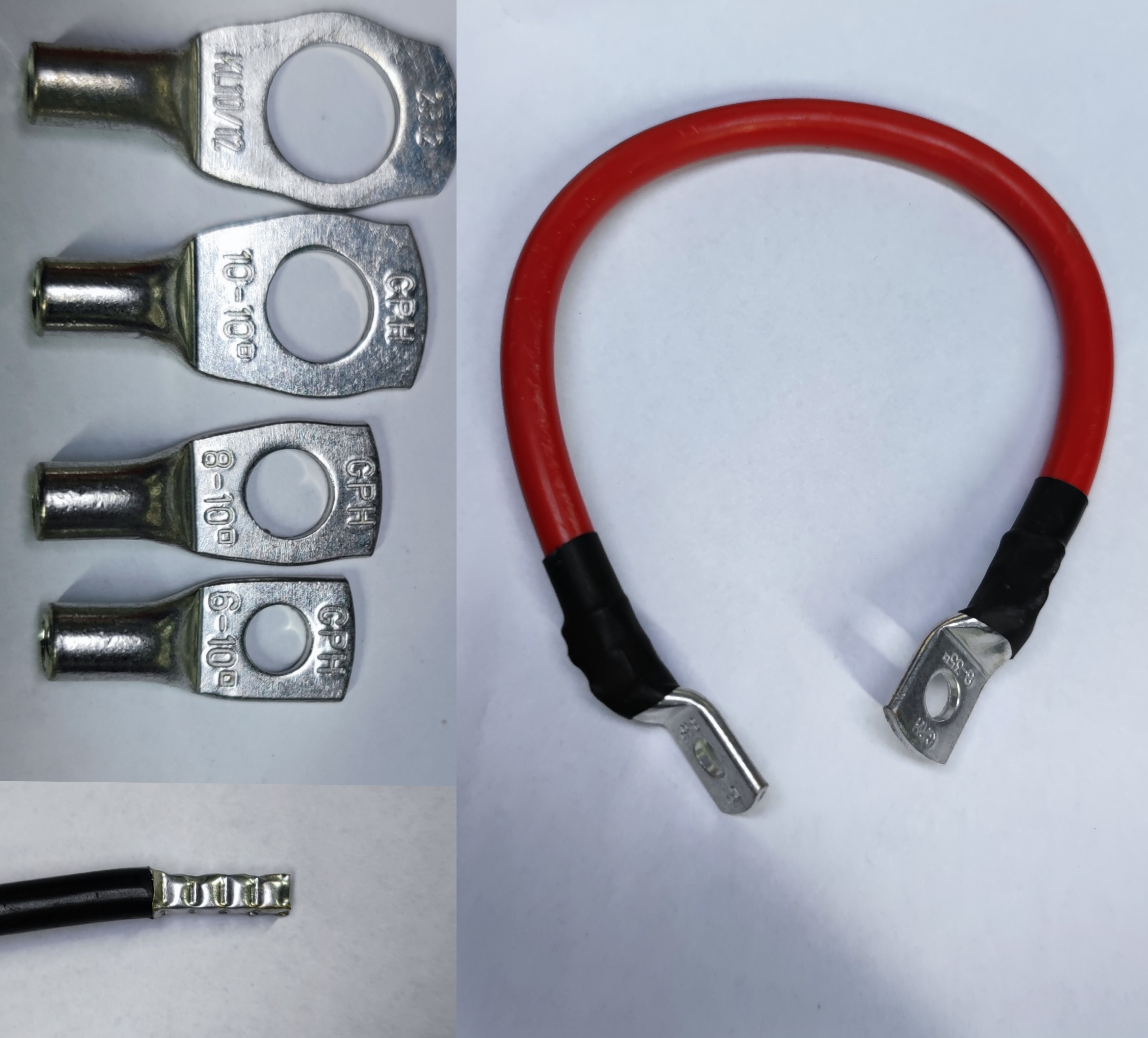 Kabel červený 10mm² FLRY-B volitelná délka a koncovky