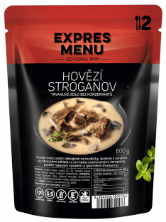 Hovězí Stroganoff (2 porce)