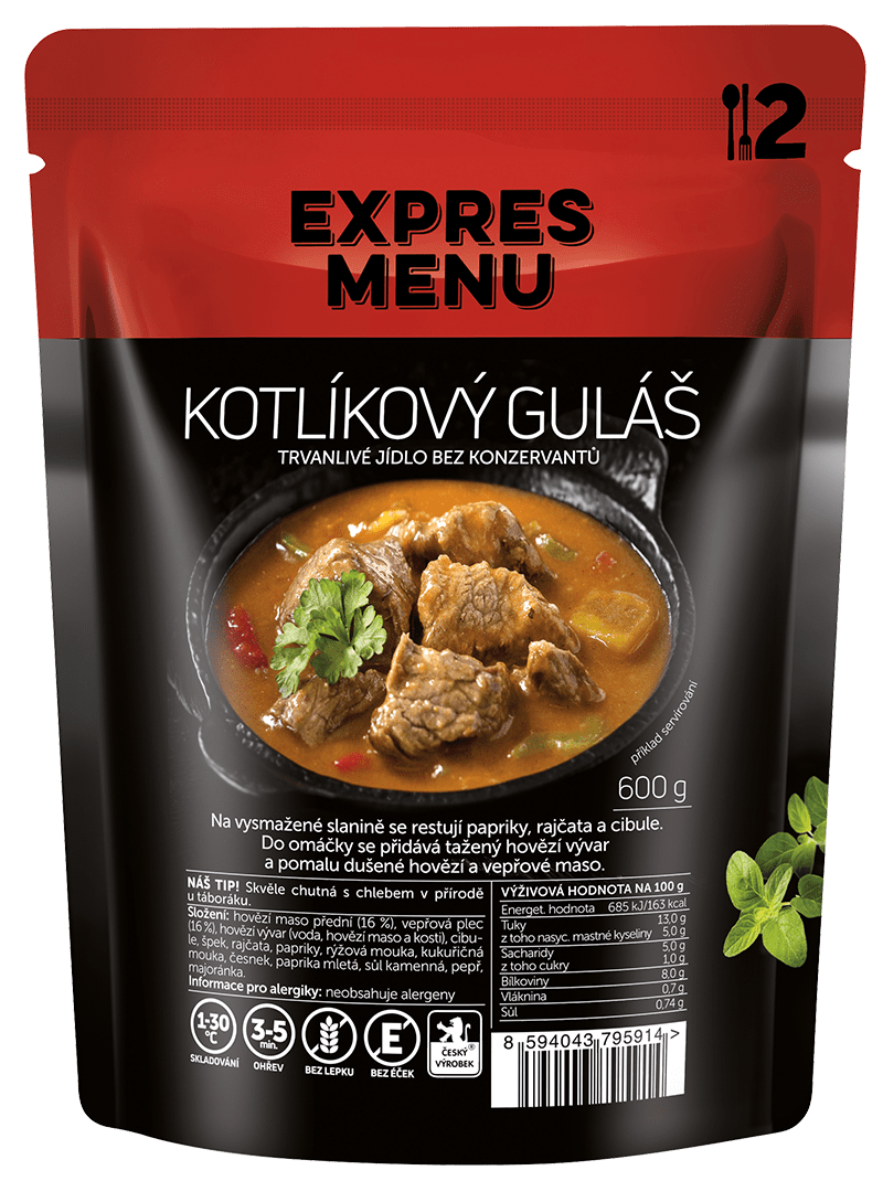 Kotlíkový guláš (2 porce)