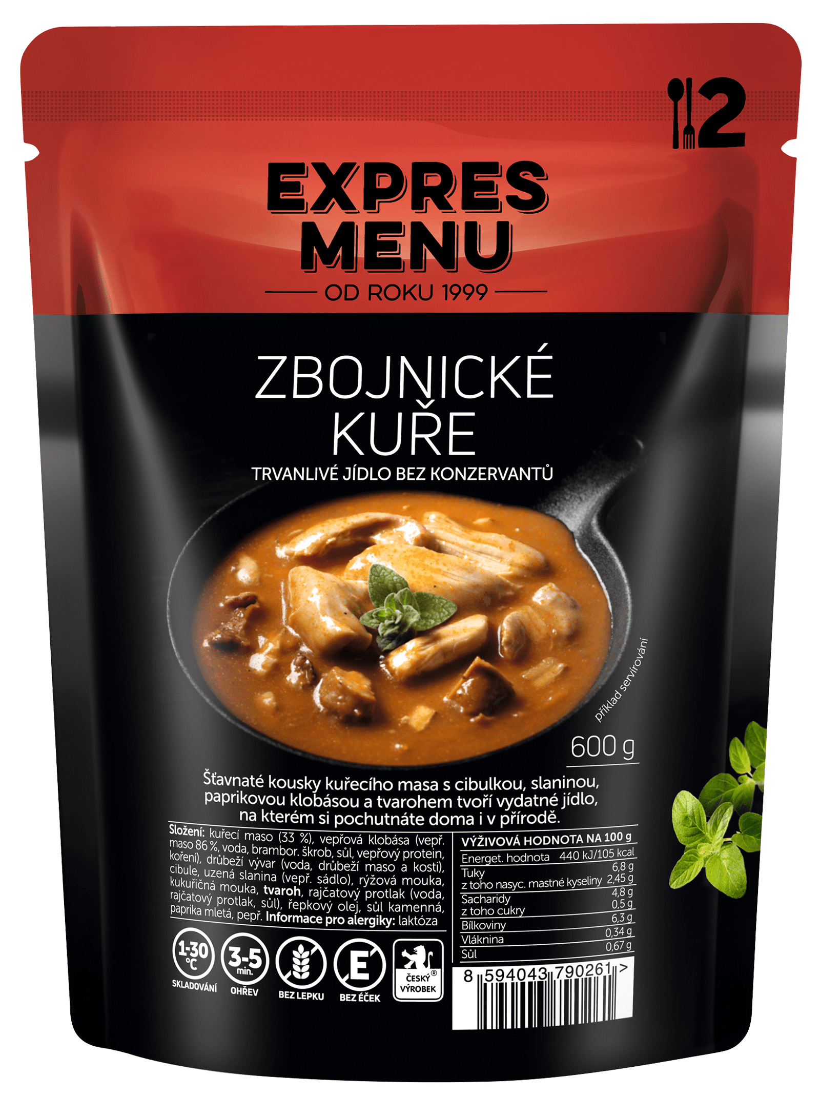 Zbojnické kuře (2 porce)
