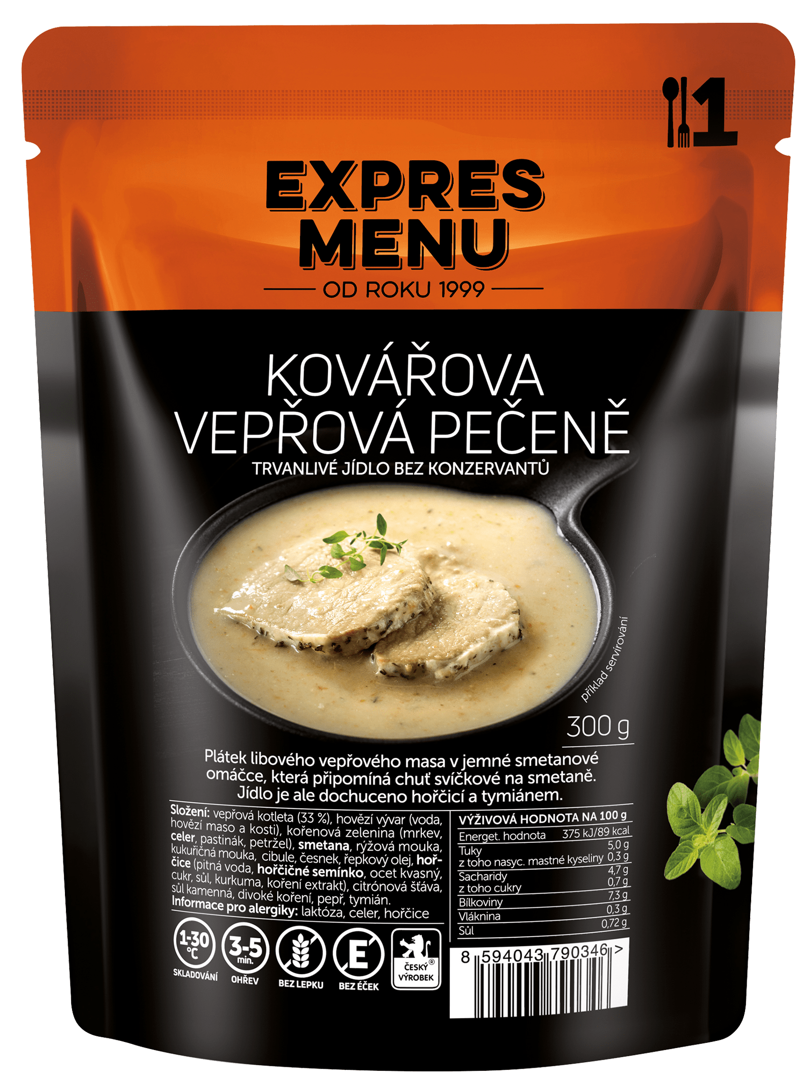 Kovářova vepřová pečeně (1 porce)