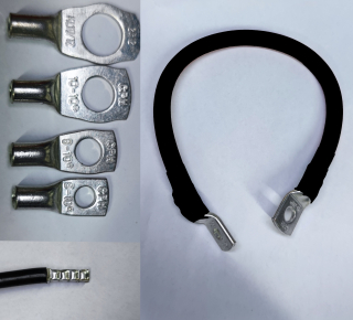 Kabel černý 16mm² H07V, CYA volitelná délka a koncovky